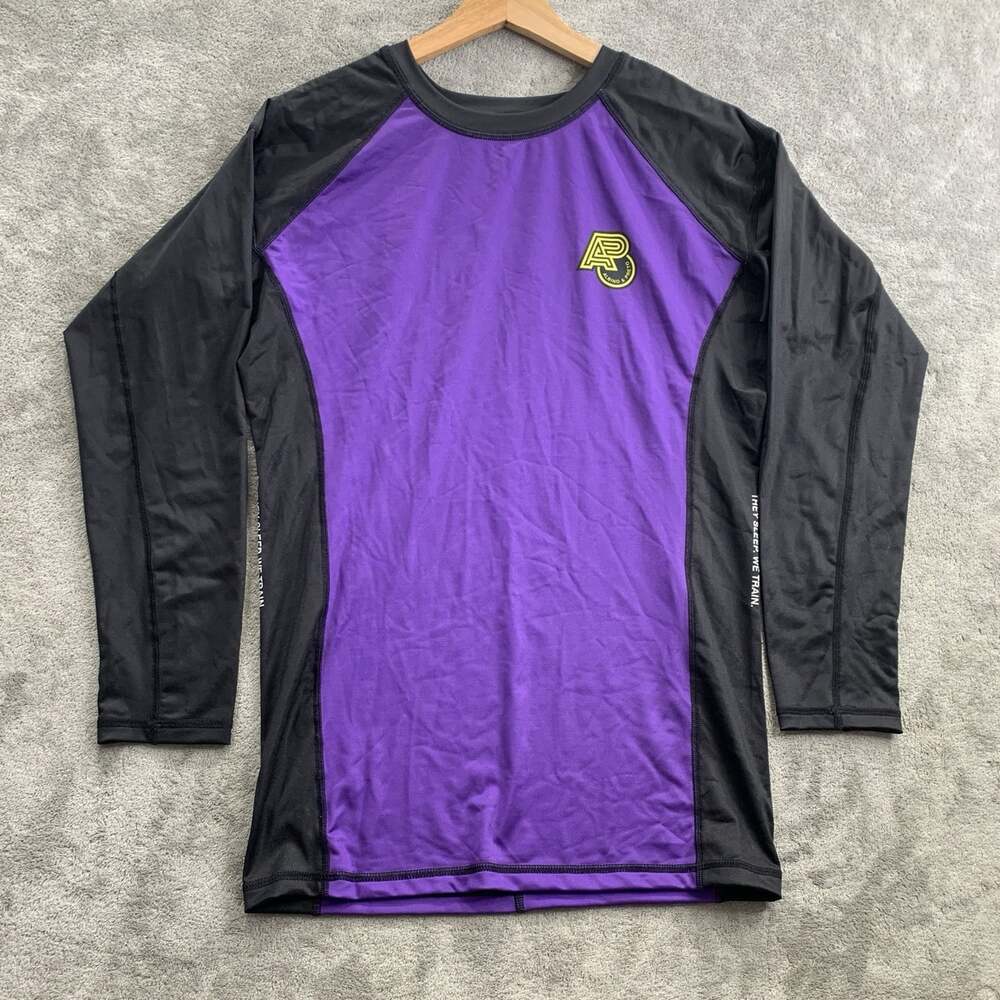 Albino & Preto Rashguard Mens XL Purple AP BJJ Jiu Jitsu MMA Training Grappling